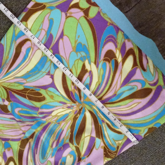 💜VTG Milly💜 - Multicolor Retro Floral Print Shift Dress - Picture 14 of 15